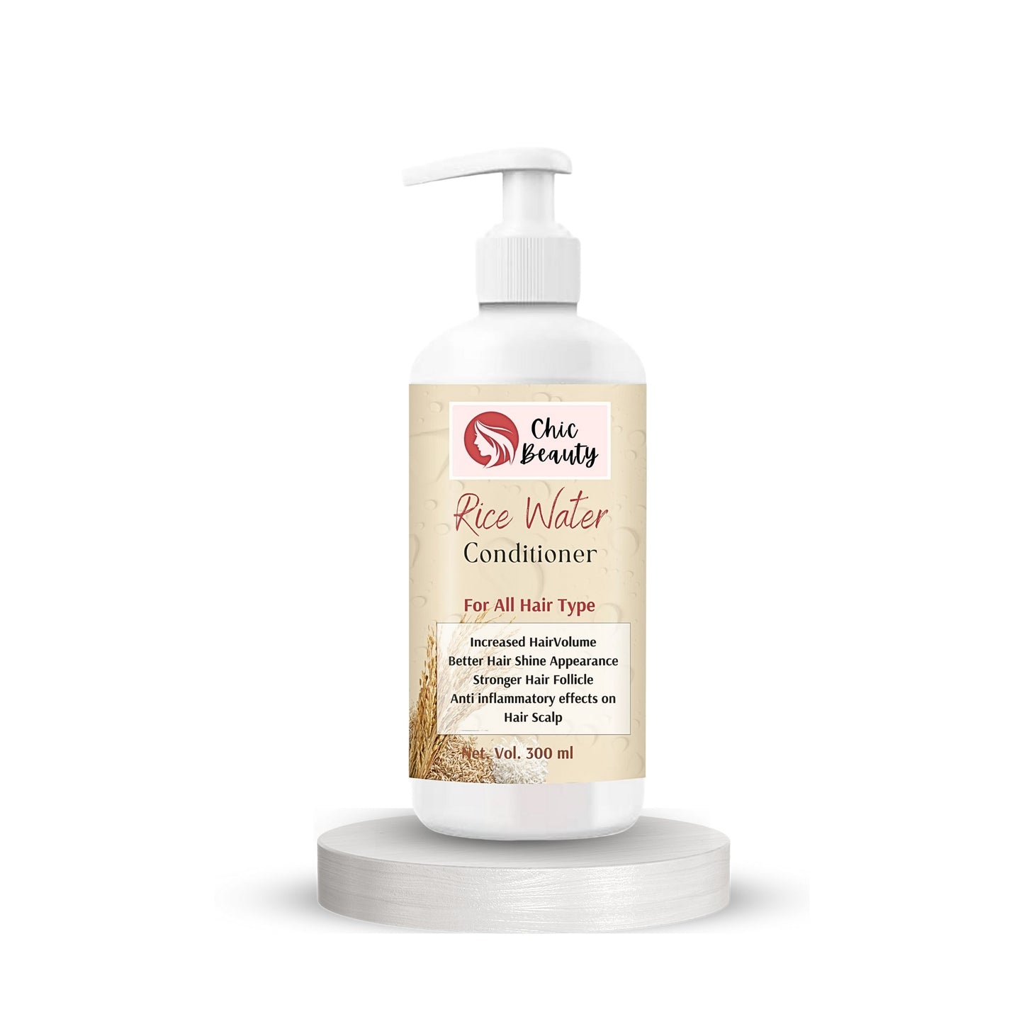 Chic Beauty Rice Water Conditioner 300ml Reduces Hair Fall & Promotes Healthy Hair Growth